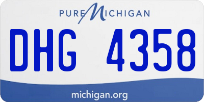 MI license plate DHG4358