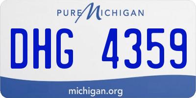 MI license plate DHG4359