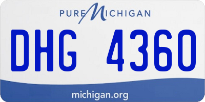 MI license plate DHG4360