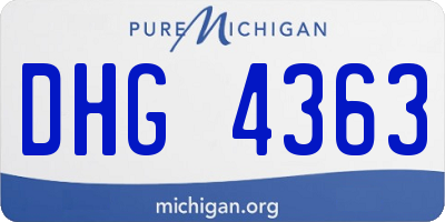 MI license plate DHG4363