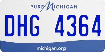 MI license plate DHG4364