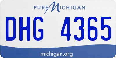 MI license plate DHG4365