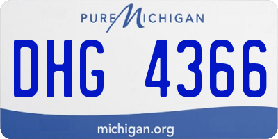 MI license plate DHG4366