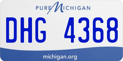 MI license plate DHG4368