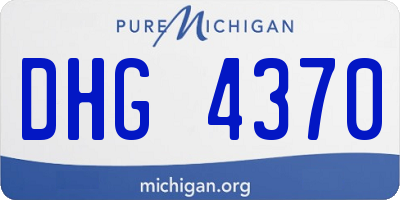 MI license plate DHG4370