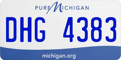 MI license plate DHG4383
