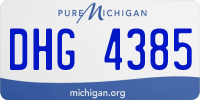 MI license plate DHG4385