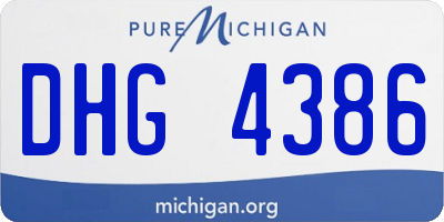 MI license plate DHG4386