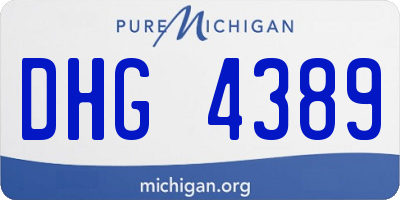 MI license plate DHG4389
