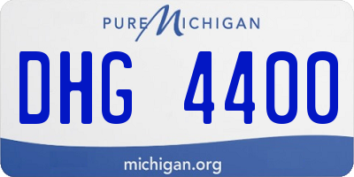 MI license plate DHG4400