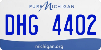 MI license plate DHG4402