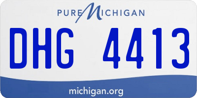MI license plate DHG4413