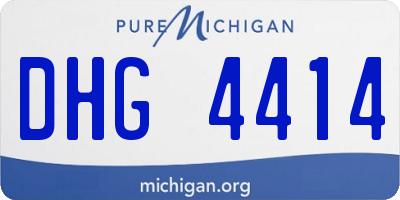 MI license plate DHG4414