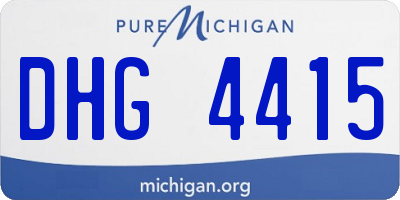 MI license plate DHG4415