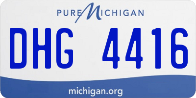 MI license plate DHG4416