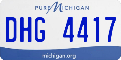 MI license plate DHG4417