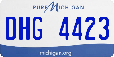 MI license plate DHG4423