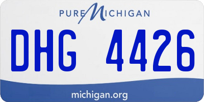 MI license plate DHG4426