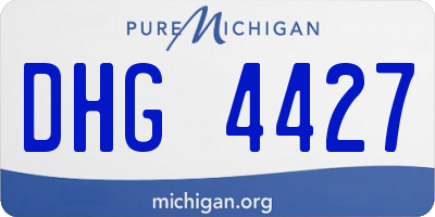 MI license plate DHG4427