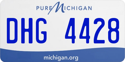 MI license plate DHG4428