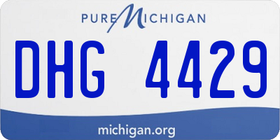 MI license plate DHG4429