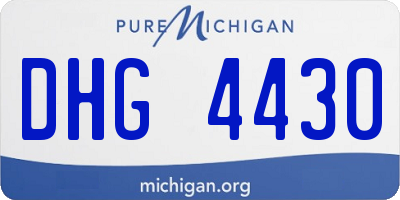 MI license plate DHG4430