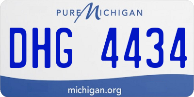 MI license plate DHG4434