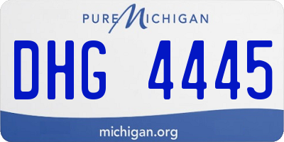 MI license plate DHG4445