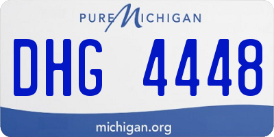 MI license plate DHG4448