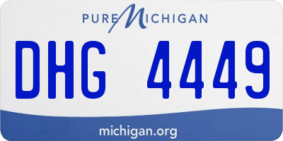 MI license plate DHG4449