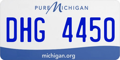 MI license plate DHG4450