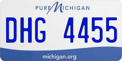 MI license plate DHG4455