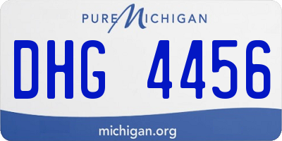 MI license plate DHG4456
