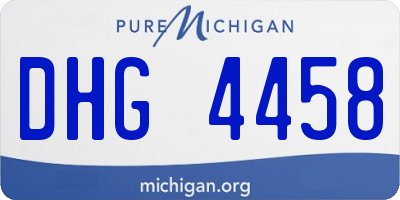 MI license plate DHG4458