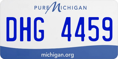 MI license plate DHG4459