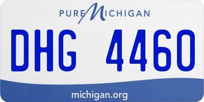 MI license plate DHG4460