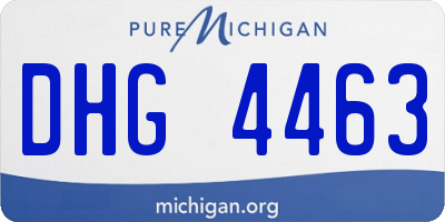 MI license plate DHG4463
