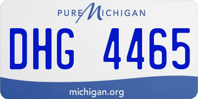 MI license plate DHG4465