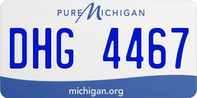 MI license plate DHG4467