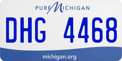 MI license plate DHG4468