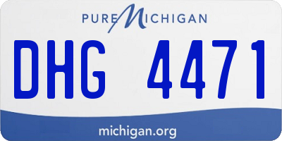 MI license plate DHG4471
