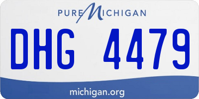 MI license plate DHG4479