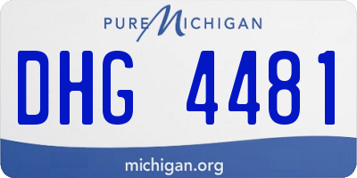 MI license plate DHG4481