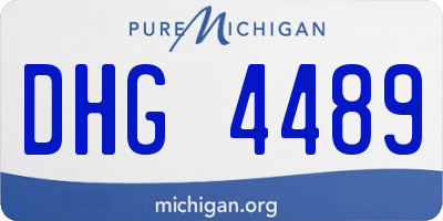 MI license plate DHG4489