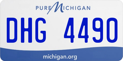 MI license plate DHG4490