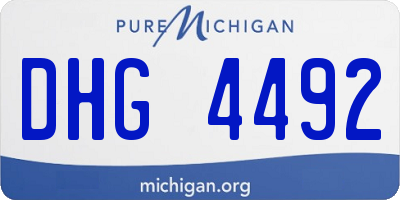 MI license plate DHG4492