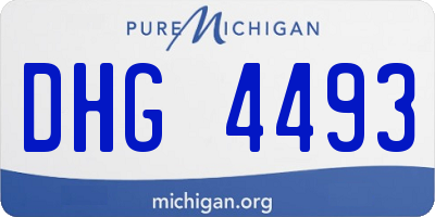 MI license plate DHG4493