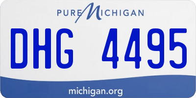 MI license plate DHG4495