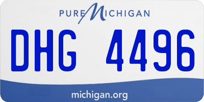 MI license plate DHG4496