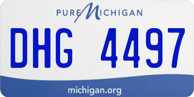 MI license plate DHG4497